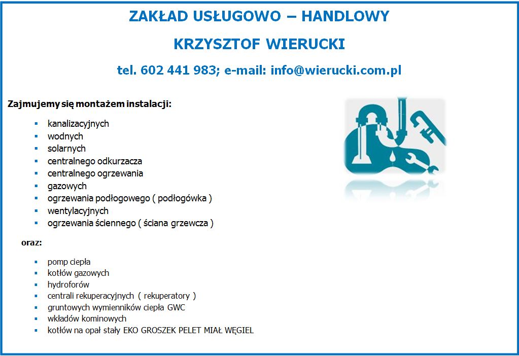 Zak�ad Us�ugowo-Handlowy Krzysztof Wierucki - Strona w przebudowie
